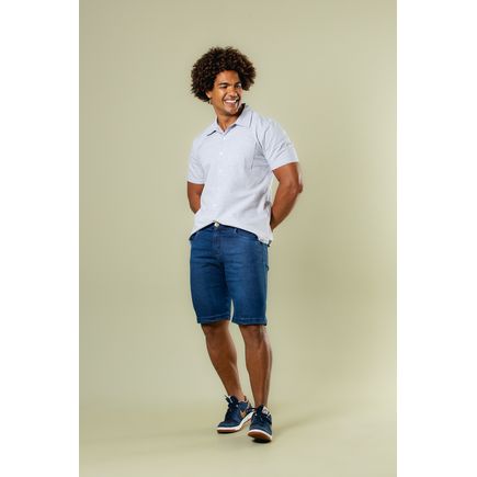 Bermuda Jeans Tradicional Masculina