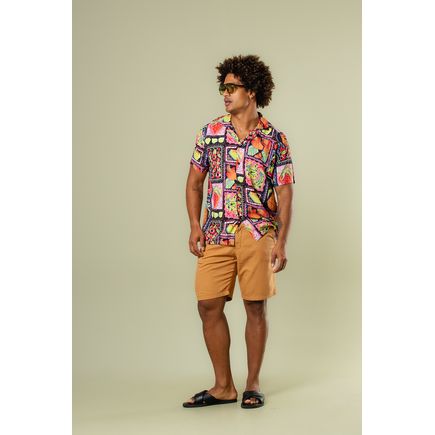 Bermuda Social Linho Masculina