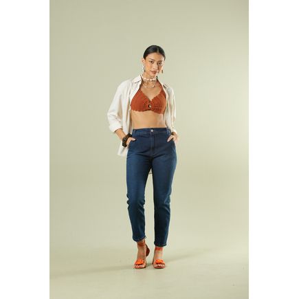 Calça Jeans Cropped Feminina