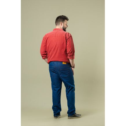 Calça Jeans Tradicional Masculina Plus Size