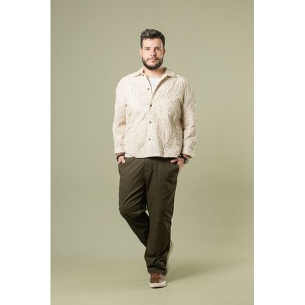Calça Social Sarja Masculina Plus Size