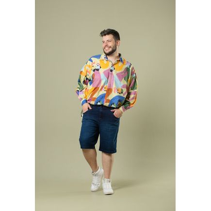 Bermuda Jeans Masculino Plus Size