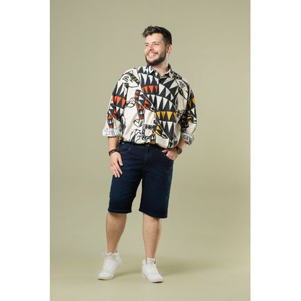 Bermuda Jeans Masculina Plus Size