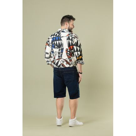 Bermuda Jeans Masculina Plus Size