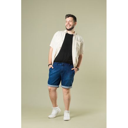 Calça Jeans Social Masculina Plus Size