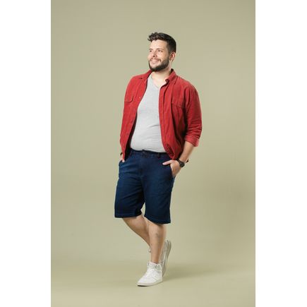 Bermuda Jeans Social Masculina Plus Size