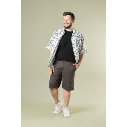 Bermuda Sarja Social Masculina Plus Size