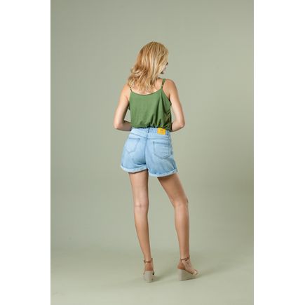 Short Jeans Barra Virada Feminino