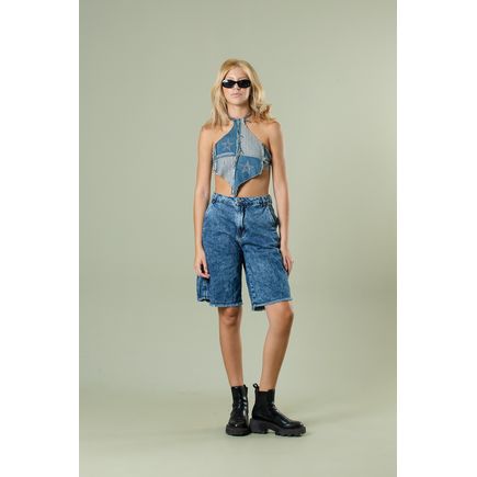 Bermuda Jeans Jorts Feminina