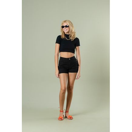 Short Jeans Cargo Feminino