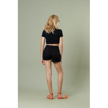 Short Jeans Cargo Feminino