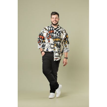 Calça Sarja Tradicional Masculina Plus Size