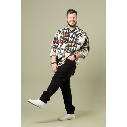 Calça Sarja Tradicional Masculina Plus Size