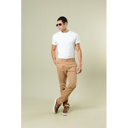 Calça Social Sarja Skinny Masculina