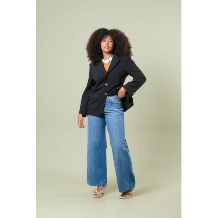 Calça Jeans Cós Assimetrico Feminina