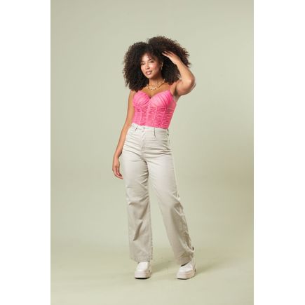 Calça Sarja Pantalona Feminina