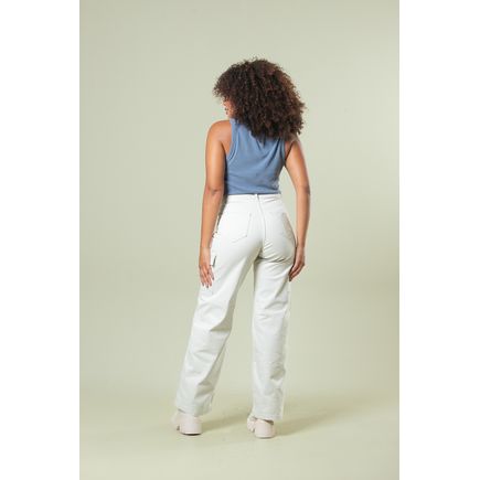 Calca Sarja Cargo Feminina