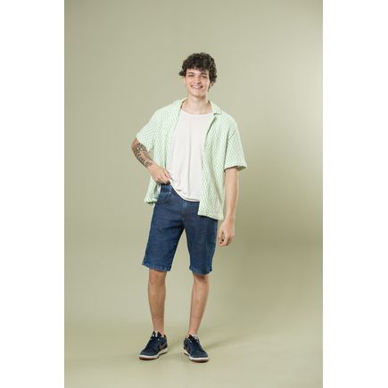 Bermuda Jeans Tradicional Masculino