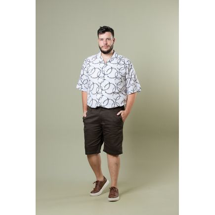 Bermuda Sarja Social Masculina Plus Size
