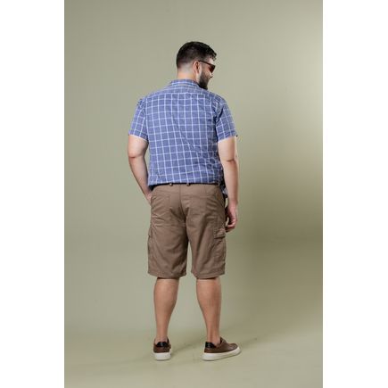 Bermuda Sarja Social Masculina Plus Size