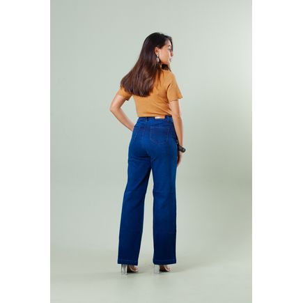 Calça Jeans Pantalona Feminina