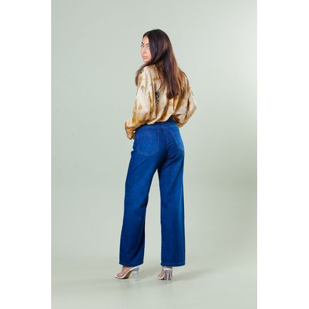 Calça Jeans Wide Leg Feminina