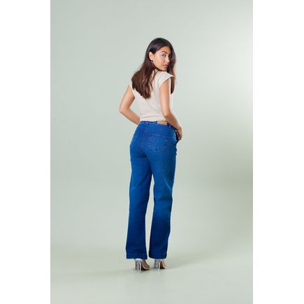 Calça Jeans Pantalona Feminina