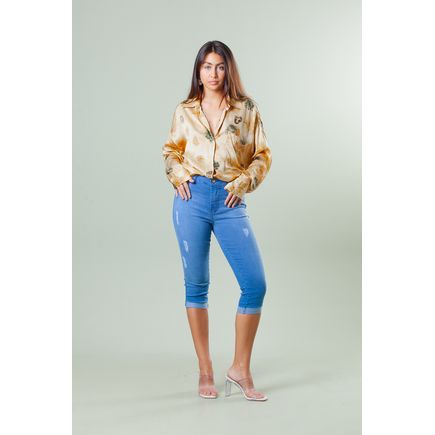 Calca JeansCapri Feminina