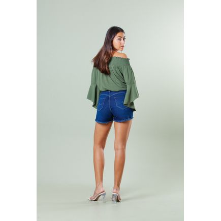 Short Jeans B/ Desfiada Feminino