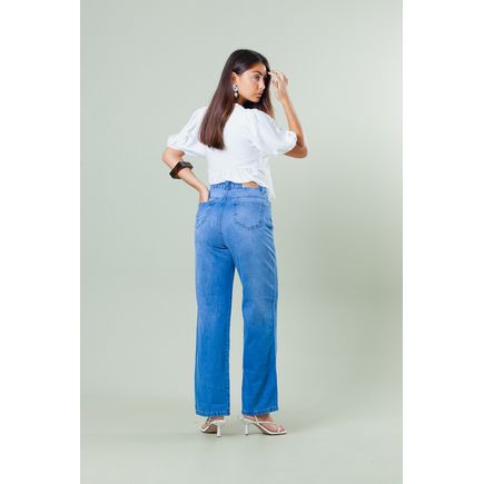 Calça Jeans Wide Leg Feminina