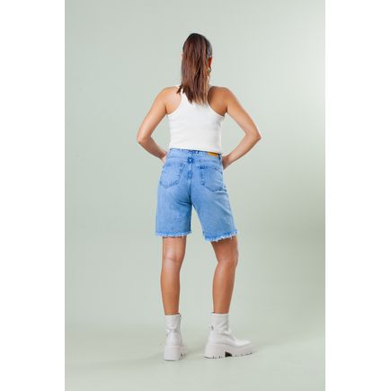 Bermuda Jeans Mom Feminina