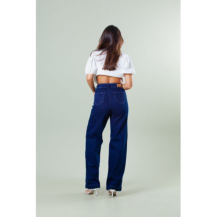 Calça Jeans Pantalona Feminina