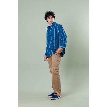 Calça Sarja Cargo Masculina