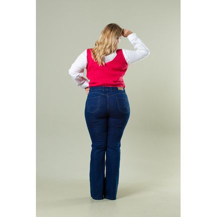Calça Jeans Flare Feminina Plus Size