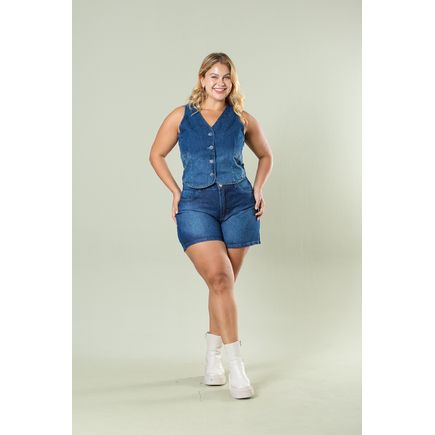 Short Jeans Feminino Plus Size