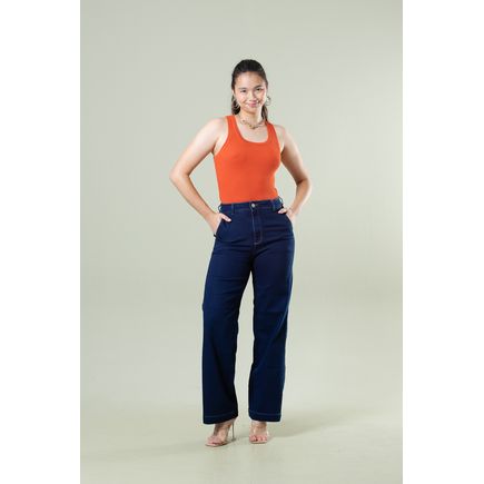 Calça Jeans Pantalona Feminina