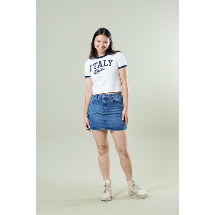 Mini Saia Sarja Feminina