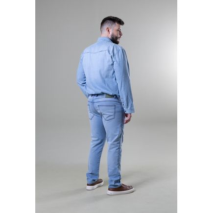 Calça Jeans Tradicional Masculina Plus Size