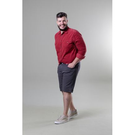 Bermuda Sarja Social Masculina Plus Size