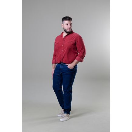 Calça Jeans Tradicional Masculina Plus Size