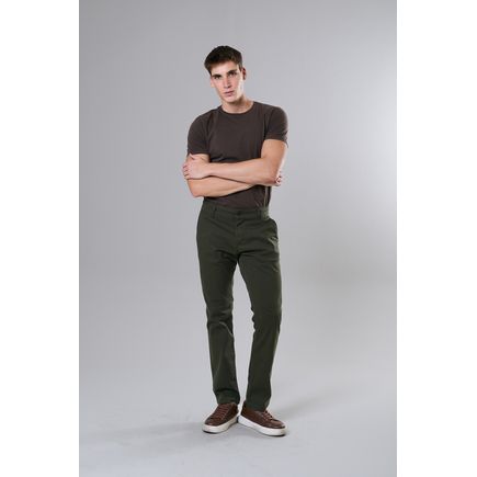 Calça Social Sarja Skinny Masculina