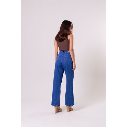 Calça Jeans Wide Leg Feminina