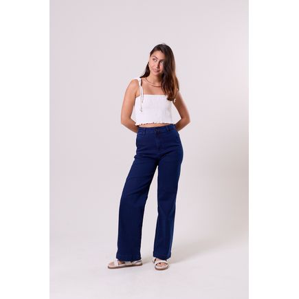 Calça Jeans Pantalona Feminina