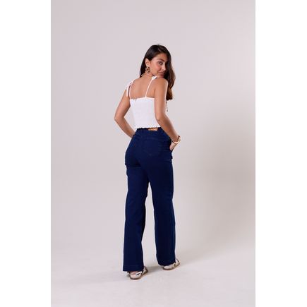 Calça Jeans Pantalona Feminina