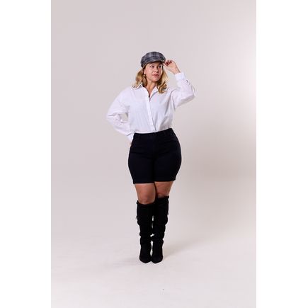 Bermuda Jeans Feminina Plus Size