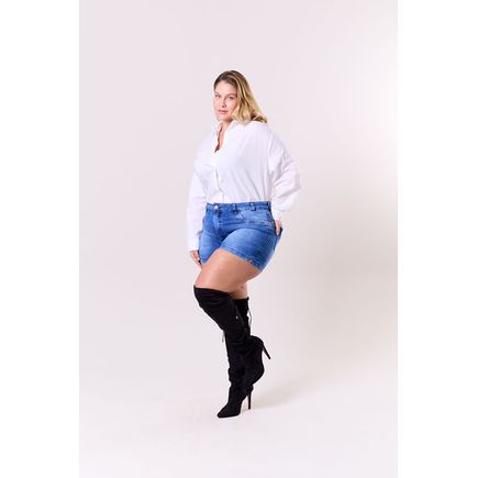 Short Jeans Feminino Plus Size