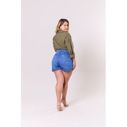 Short Jeans Feminino Plus Size