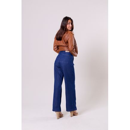 Calça Jeans Pantalona Feminina