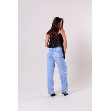 Calça Jeans Wide Leg Feminina