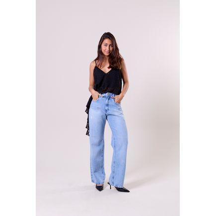 Calça Jeans Wide Leg Feminina